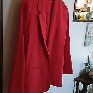 Sag Harbor Stretch Apple Red Blazer Sz 10